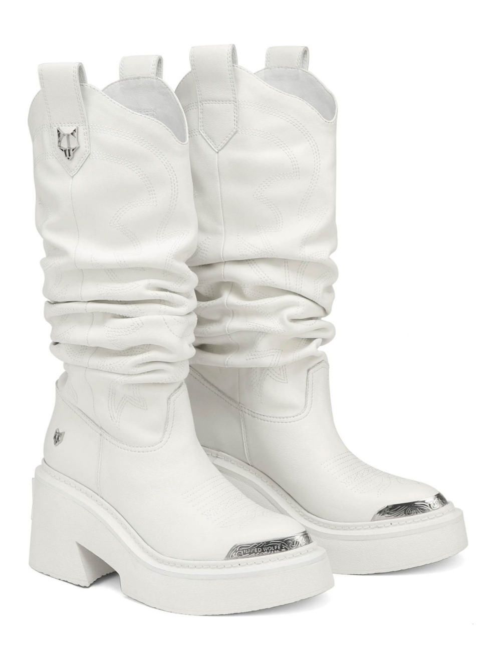 NAKED WOLFE Stable Platform Slouchy Cowboy Boot Size 7
